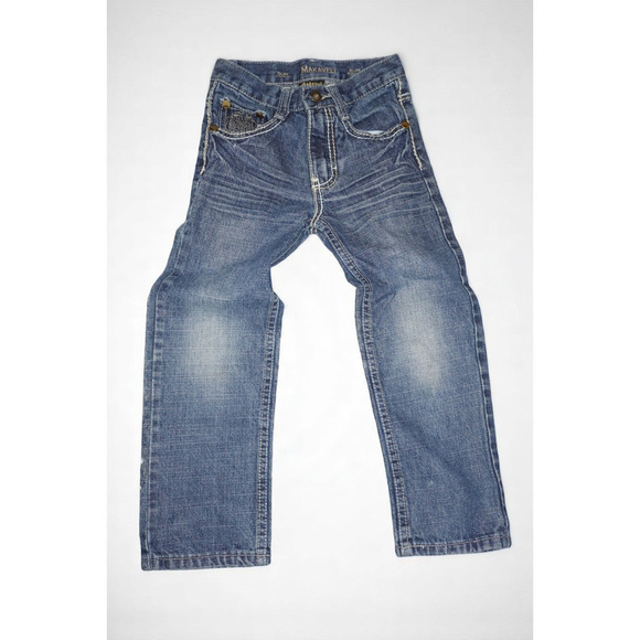 Makaveli Branded Boys Slim Straight Jeans - Size 7 - Picture 2 of 11